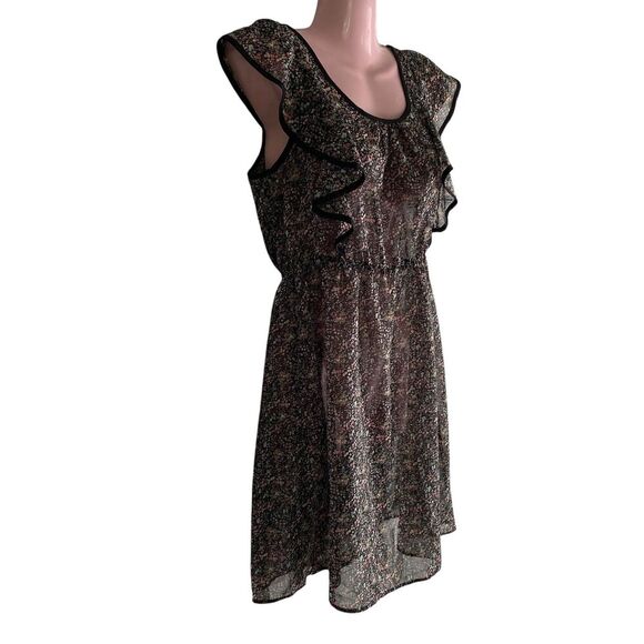 Heritage 1981 Dress Womens Small Floral Ruffle Cap Sleeve Spring Boho Romantic - Picture 2 of 6